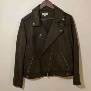 Suede Moto Jacket, Size Large